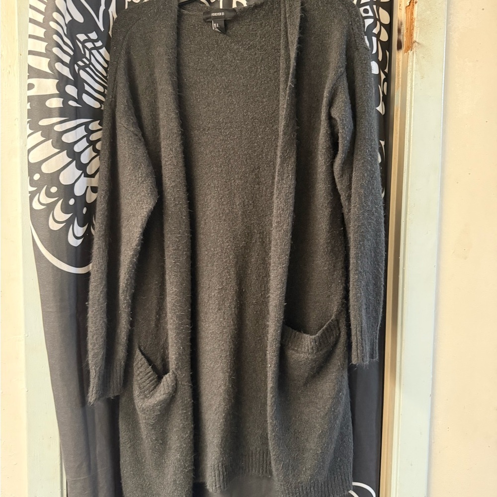 Forever 21 grey Knit Cardigan Sweater